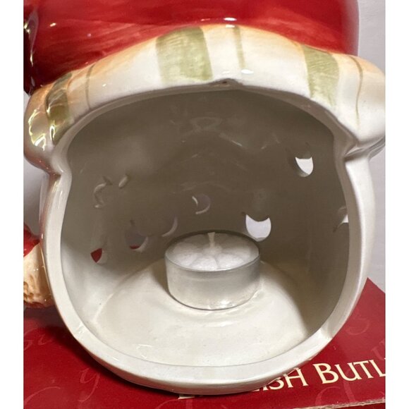 English Butler Santa Claus Ceramic Tealight Candle Holder Wax Melt - Picture 10 of 10